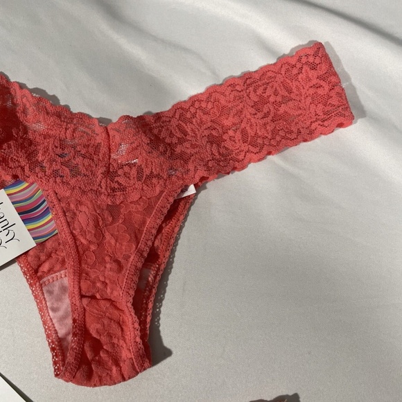 NWT $44 2pc Hanky Panky [ O/S ] Lace Low Rise‎ Thong in Desert Rose & Coral - Picture 12 of 13